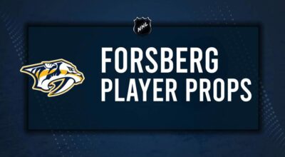 Filip Forsberg Player Prop Bets for the Predators vs. Wild Game - November 30