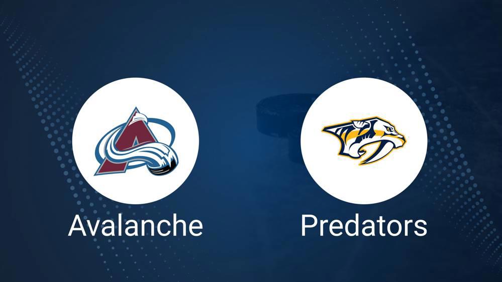 Where to Watch Colorado Avalanche vs. Nashville Predators on TV or Streaming Live - November 11