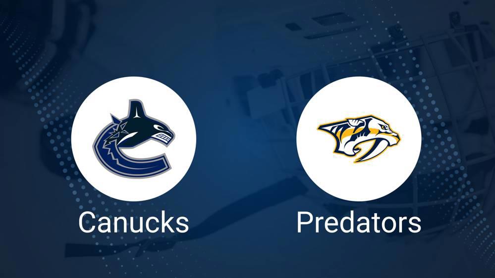 Where to Watch Vancouver Canucks vs. Nashville Predators on TV or Streaming Live - November 17