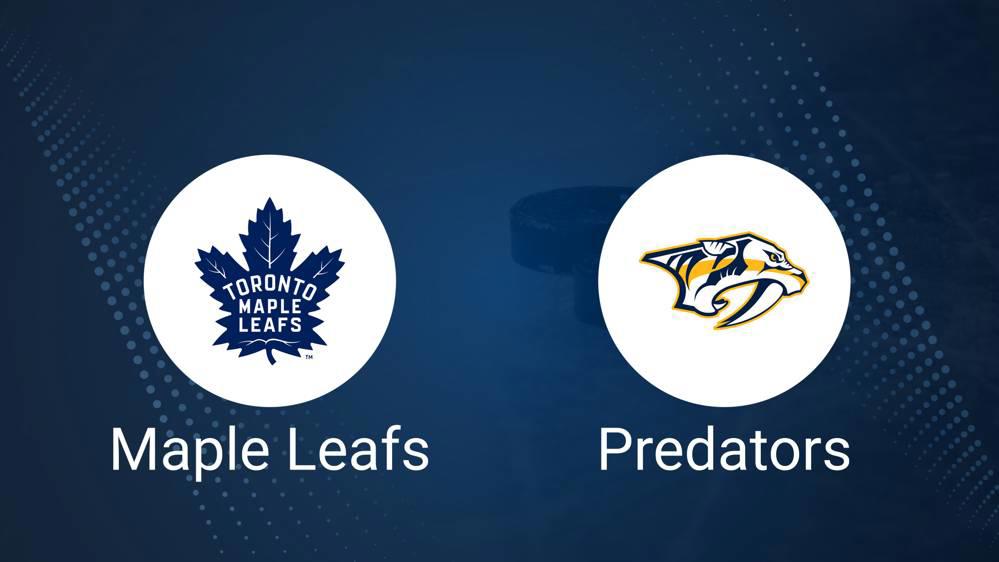 Where to Watch Toronto Maple Leafs vs. Nashville Predators on TV or Streaming Live - December 4