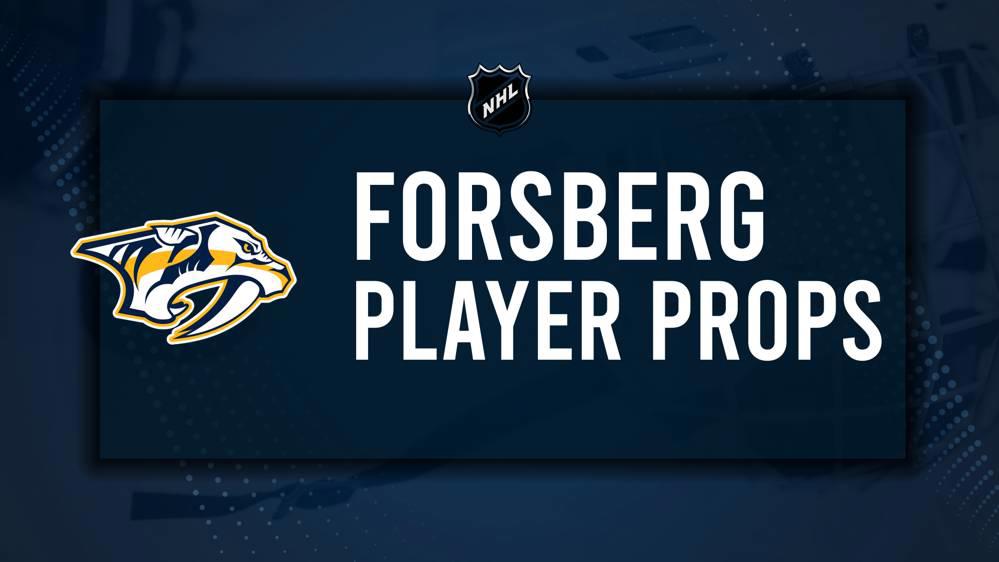 Filip Forsberg Player Prop Bets for the Predators vs. Canucks Game - January 3
