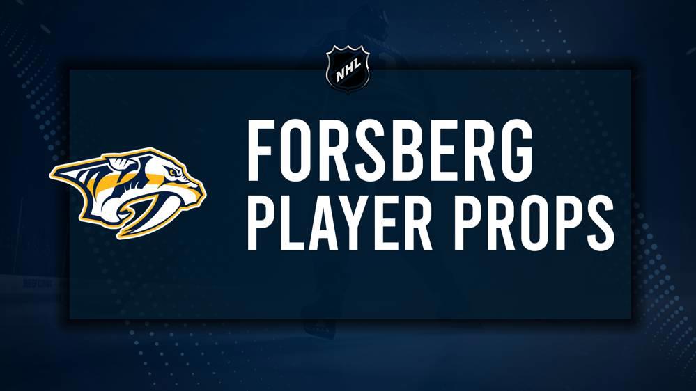 Filip Forsberg Player Prop Bets for the Predators vs. Sharks Game - January 21